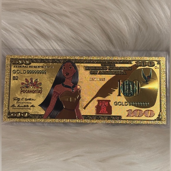 Disney Other - 24k gold foil plated Pocahontas Banknote Disney Collectible